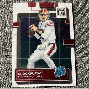 🏈 Brock Purdy, San Francisco 49ers Panini Donruss Optic Rated Rookie RC Card #13